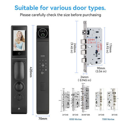 S940MAX Face ID Lock Smart Door Lock Palmprint Visible Tuya Intercom Keyless Entry Security Factory OEM Wifi Lock