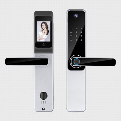 Aluminium Tuya Smart Fingerprint Lock Hitam Kamar Hotel Kunci Pintu Elektronik