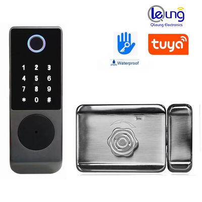 Aman Hitam TTLOCK Smart Kunci Tuya Sidik Jari Kunci Digital Dengan Port USB