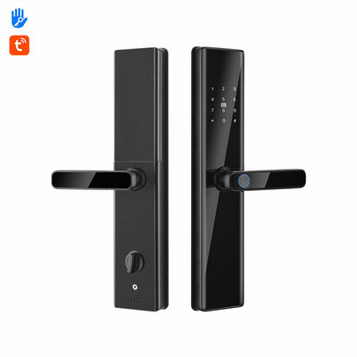 Kunci Pintu Elektronik Kaca Tempered Wifi Kunci Password Sidik Jari Untuk Pintu Kamar Tidur