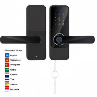 Multi Language Smart Fingerprint Lock Departemen Fingerprint Pintu Kunci Kamar tidur