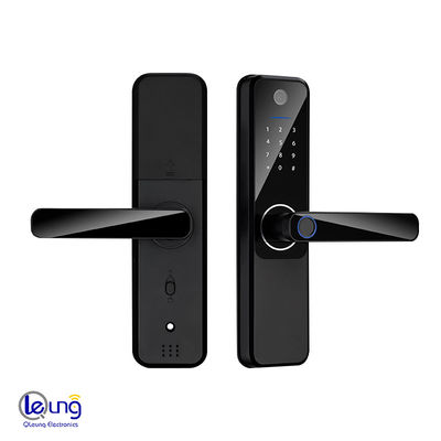Remote Unlocking Card Code Fingerprint Door Lock Dengan Kamera Untuk 5050mm Mortise