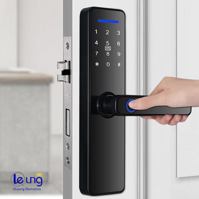Bluetooth Smart Door Lock Hitam Tuya Wifi Smart Lock Advanced Unlocking