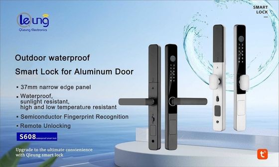 IP65 Airproof Fingerprint Lock Hitam Perak Fingerprint Home Door Lock