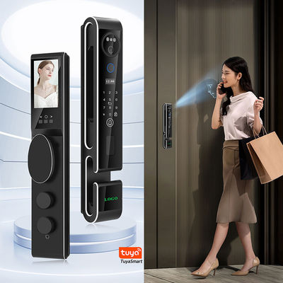 Kunci Pintu 3D Wajah Cerdas S666 Dengan Kunci Pintu Intercom Mewah