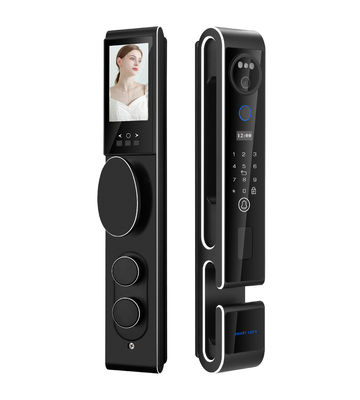 S666 Tuya Smart Wifi Door Lock 3D Face Video Intercom Kartu sidik jari otomatis Kunci Akses untuk Hotel Villa Apartemen