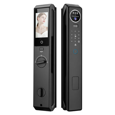 S959 3D Fingerprint Tuya Video Calling Smart Door Lock Keyless Kartu Otomatis Akses Wifi Biometrik Home Hotel Lock