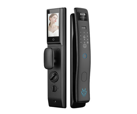Qleung S958max Dengan Cerradura 3D Face ID cerdas Tuya Wifi Video Calling Pengakuan sidik jari Kartu Kunci Kode Smart Door Lock