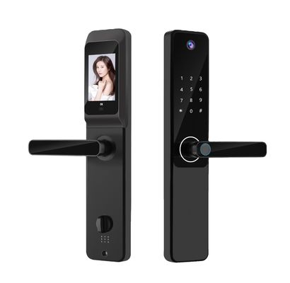 S802Pro Kamera HD Inteligente Tuya Biometric Fingerprint IC Card Key Smart Home Door Lock Dengan Konektivitas WiFi