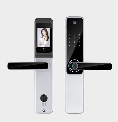 Qleung Tuya Wifi App Kamera Kunci Biometric Fingerprint Pengakuan Kode Kartu IC Kunci S802Pro Home