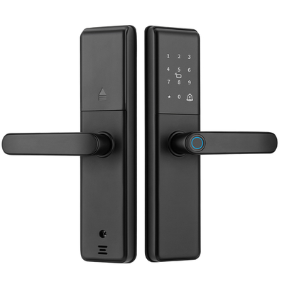 Qleung S851 Smart Home Door Lock Tuya APP remote control sidik jari password kartu kunci membuka kunci