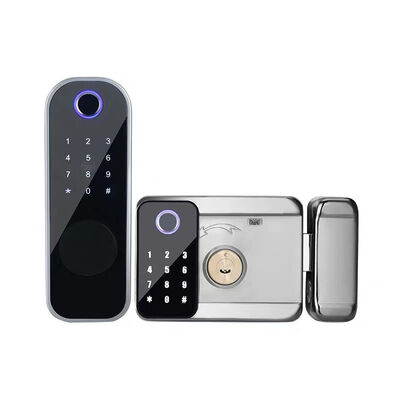 Hot Sale Smart Waterproof Rim Lock Tuya TTLock Double-side Fingerprint Password IC Card Kunci Kunci Pintu Kunci