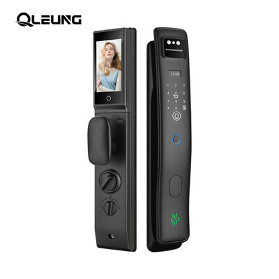 Otomatis Sidik Jari 3D Pengakuan Wajah Kunci Pintu Tangan LCD Tampilan Tuya Aktif Video Panggilan WiFi Akses Kontrol Kunci Pintu Digital