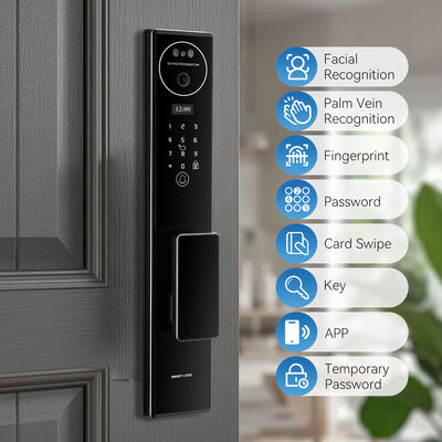 Advanced 3D Face Recognition S555 Smart Door Lock dengan proses CNC Konstruksi paduan aluminium Tuya Aktif Video Calling Smart Lock